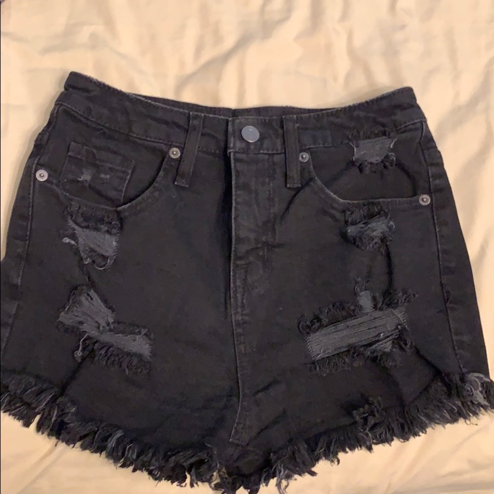 Black denim shorts!
